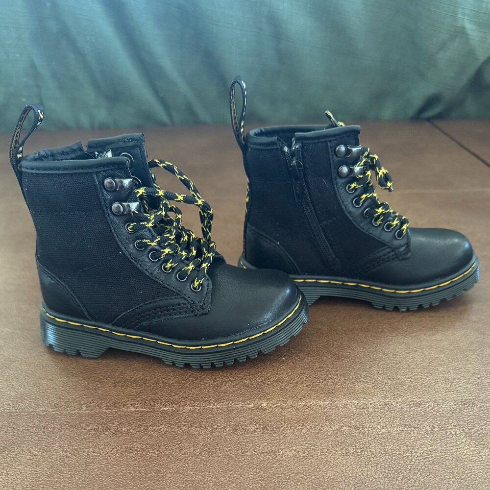 Dr Martens 1460 T Panel, Black, Toddler US 7